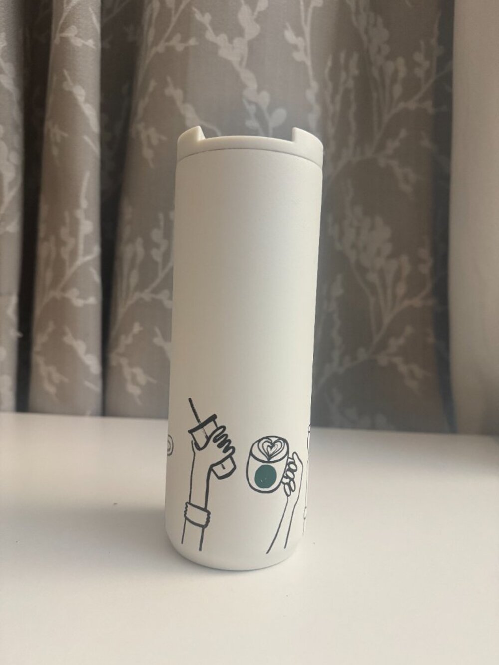 Starbucks 2025 White 16 oz Insulated Tumblers Set of 2 NWT - Picture 3 of 5
